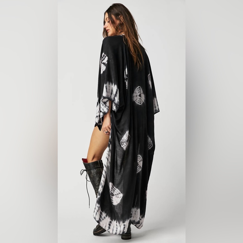 NWT - Free People Spellbound Boho Maxi Kimono Duster Viscose One Size